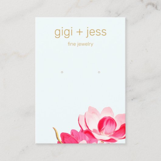 Elegantes Watercolor Floral Magnolia Visitenkarte (Vorderseite)