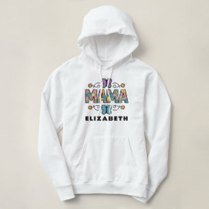Elegantes Watercolor Floral Mama Personalisiert Hoodie