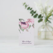 Elegantes Watercolor Floral Ohrringe Display Visitenkarte (Stehend Vorderseite)