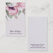 Elegantes Watercolor Floral Ohrringe Display Visitenkarte (Vorne/Hinten)
