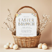 Elegantes Watercolor Floral Osterfest Einladung