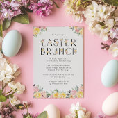 Elegantes Watercolor Floral Osterfest Einladung