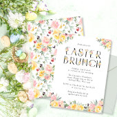 Elegantes Watercolor Floral Osterfest Einladung