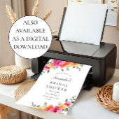 Elegantes Watercolor Floral WELCOME Brautparty Poster