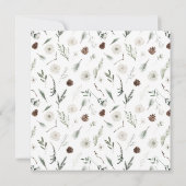 Elegantes Watercolor Floral Winter Bridal Brunch Einladung (Rückseite)