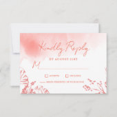 Elegantes Watercolor Foliage RSVP Karte (Vorderseite)