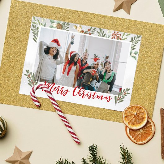 Elegantes Watercolor Foliage Weihnachten