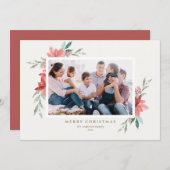 Elegantes Watercolor Foto zu Weihnachten Blume (Vorne/Hinten)