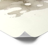 Elegantes Watercolor Geisha Portrait Poster (Ecke)