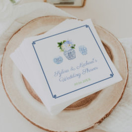 Elegantes Watercolor Ginger Jar Polterabend Party Serviette