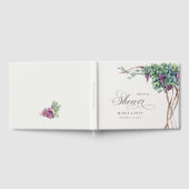 Elegantes Watercolor Grapevine Foliage Brautparty Gästebuch (Voll)