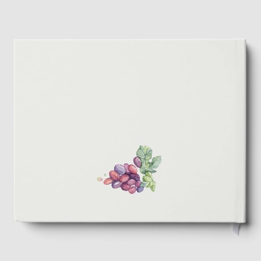Elegantes Watercolor Grapevine Foliage Brautparty Gästebuch (Rückseite)