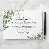 Elegantes Watercolor Greenerity Beileid Vielen Dan Dankeskarte