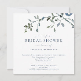 Elegantes Watercolor Grüne Weinroute Brautparty Einladung