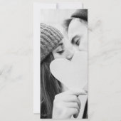 Elegantes Watercolor Grünes Foto Hochzeit Einladung (Rückseite)