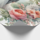 Elegantes Watercolor Hochzeitspapier Geschenkpapier (Ecke)