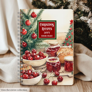 Elegantes Watercolor Holiday Baking Rezept Noteboo Notizblock