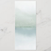 Elegantes Watercolor Lake & Trees Wedding Menu Menükarte (Rückseite)