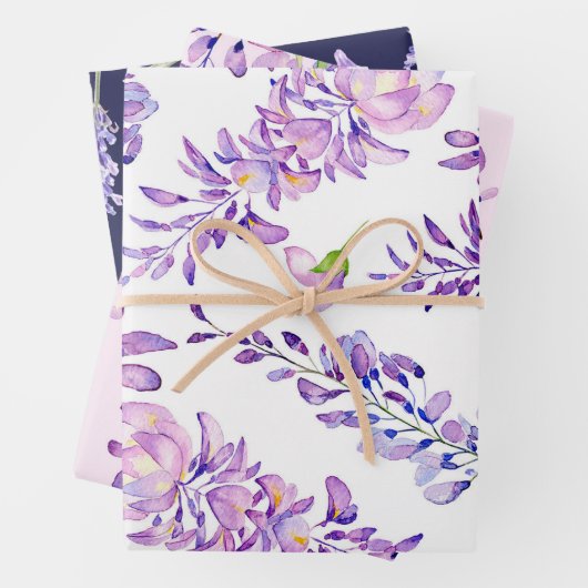 Elegantes Watercolor Lavendel Geschenkpapier Set (Beispiel)
