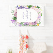 Elegantes Watercolor Lavender Blume Brautparty Banner (Insitu)