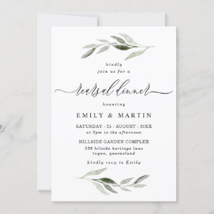 Elegantes Watercolor Leaf Frühlingsfest Probe Aben Einladung