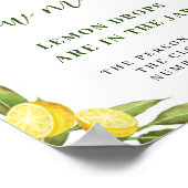 Elegantes Watercolor Lemon Brautparty Poster (Ecke)