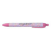 Elegantes Watercolor Leopard Skin Pattern Monogram Kugelschreiber (Unterseite)