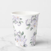 Elegantes Watercolor Lila Brautparty Pappbecher (Vorderseite)