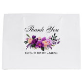 Elegantes Watercolor Lila Violet Floral Vielen Dan Große Geschenktüte