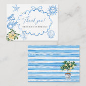 Elegantes Watercolor Main Squeeze-Brautparty Mitteilungskarte (Vorne/Hinten)