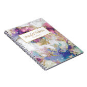 Elegantes Watercolor Marble Golden Foil Notizblock (Rechte Seite)