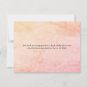 Elegantes Watercolor-Marmor-Skript Goldenes Herz Dankeskarte (Rückseite)