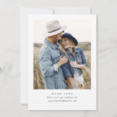 Elegantes Watercolor Meadow Wildblume Hochzeit Fot Save The Date (Rückseite)