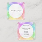 Elegantes Watercolor Moderne, einfache Designvorla Quadratische Visitenkarte (Vorne/Hinten)