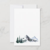 Elegantes Watercolor Mountains Forest Wedding RSVP Karte (Rückseite)