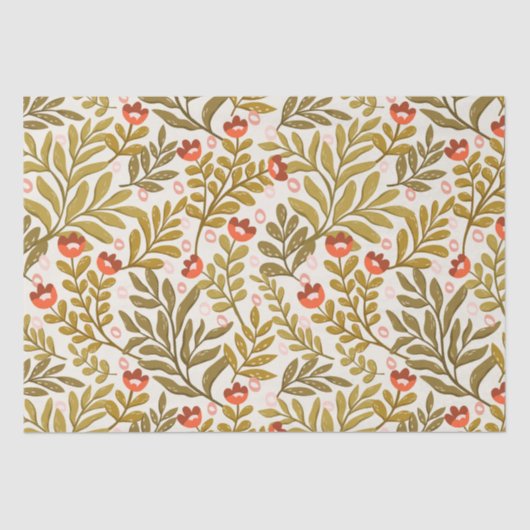 Elegantes Watercolor-Muster Seidenpapier (Vorderseite)