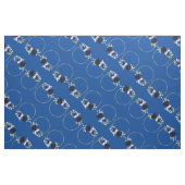 Elegantes Watercolor Navy Blue Flowers Gold Muster Stoff (Fat Quarter (45,7 x 55,9 cm))