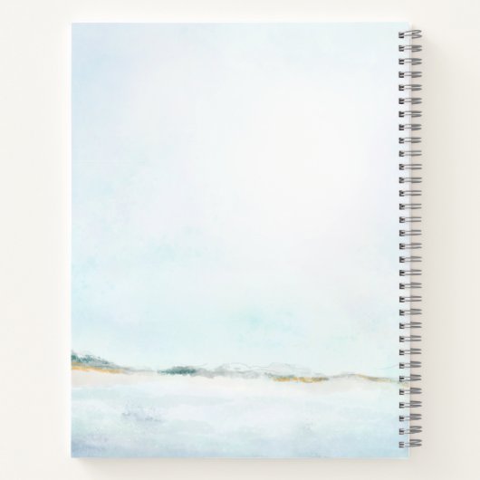 Elegantes Watercolor Ocean Beach Wedding Gästebuch Notizblock (Rückseite)