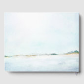 Elegantes Watercolor Ocean Beach Wedding Guestbook Gästebuch (Rückseite)