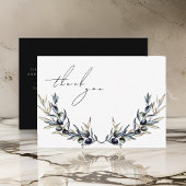 Elegantes Watercolor Olive Branch Memorial Vielen Mitteilungskarte