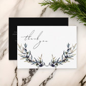 Elegantes Watercolor Olive Branch Memorial Vielen Mitteilungskarte