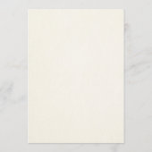 Elegantes Watercolor Olive Wedding Menu Menükarte (Rückseite)