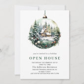 Elegantes Watercolor Ornament Weihnachten Einladung (Vorderseite)