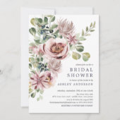 Elegantes Watercolor Peonies Brautparty Einladung (Vorderseite)