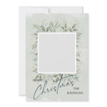 Elegantes Watercolor Personalisiertes Foto Weihnac