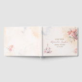 Elegantes Watercolor Petals und Prosecco Gästebuch (Voll)