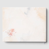 Elegantes Watercolor Petals und Prosecco Gästebuch (Rückseite)