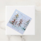 Elegantes Watercolor Pine Forest Weihnachtsgeschen Geschenkanhänger (Beispiel)