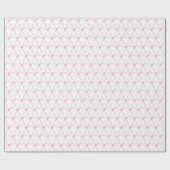 Elegantes Watercolor Pink Bow Muster Geschenkpapier (Flach)