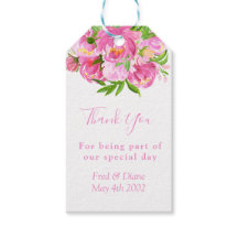 Elegantes Watercolor Pink Peonies Blumenzehen